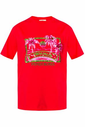 T-shirt with embroidered logo, zdjęcie 1 T-shirt with embroidered logo od Fendi